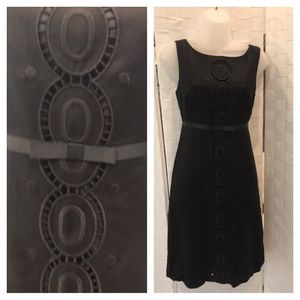 Jessica Howard black linen embroidered dress 6